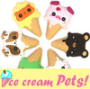 Quick Kids Ice Cream Pets ITH Patterns
