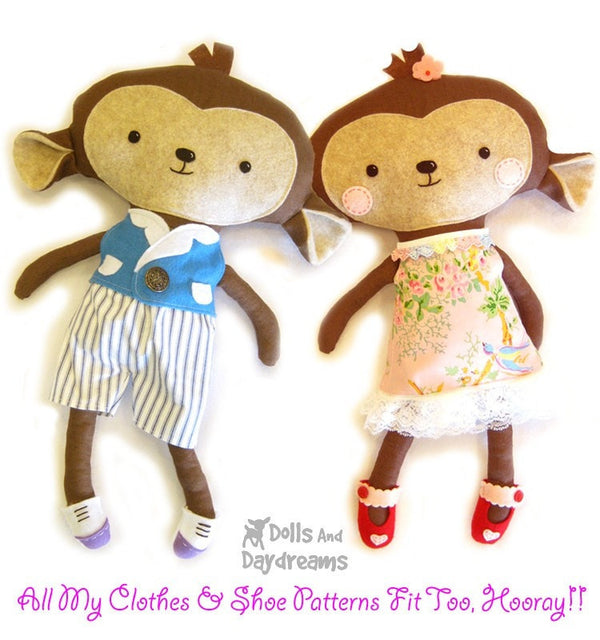 Monkey Sewing Pattern - Dolls And Daydreams - 5