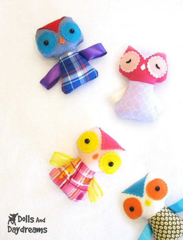 Baby Owl Ribbon Tag Sewing Pattern - Dolls And Daydreams - 5