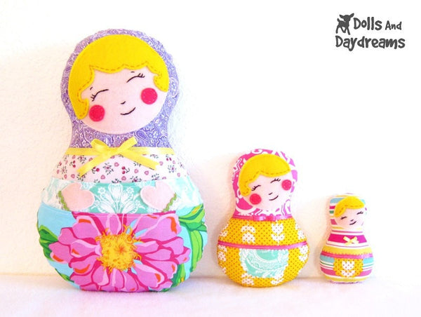 Babushka Sewing Pattern Set of 3 - Dolls And Daydreams - 3