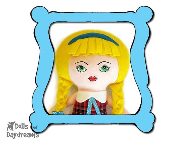 Machine Embroidery Art Doll Face Pattern - Dolls And Daydreams - 1
