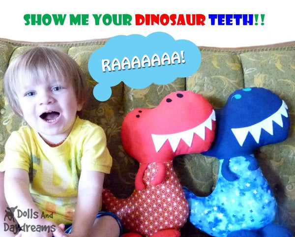 Big Boy Dinosaur Sewing Pattern - Dolls And Daydreams - 4