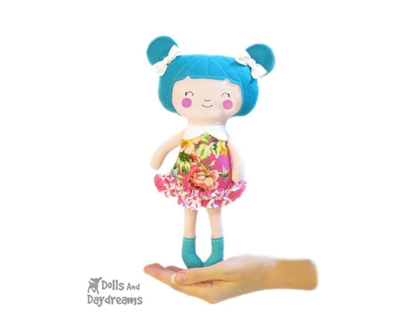 Machine Embroidery 2 Standard Girl Doll Face Patterns - Dolls And Daydreams - 5