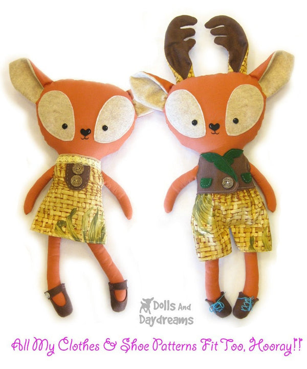 Rudolph Reindeer Sewing Pattern - Dolls And Daydreams - 4