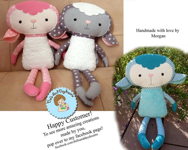 Lamb Sewing Pattern - Dolls And Daydreams - 5