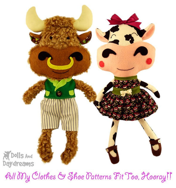 Cow Sewing Pattern - Dolls And Daydreams - 4