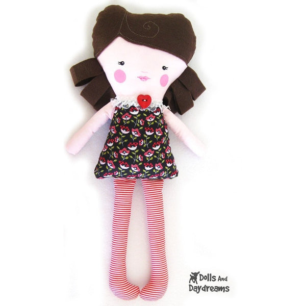 Easy Girl Doll Sewing Pattern - Dolls And Daydreams - 3