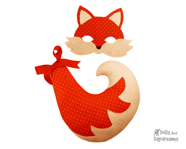 Fox Mask & Tail Pattern - Dolls And Daydreams - 3