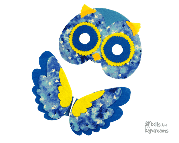 Owl Mask & Wing Pattern - Dolls And Daydreams - 3