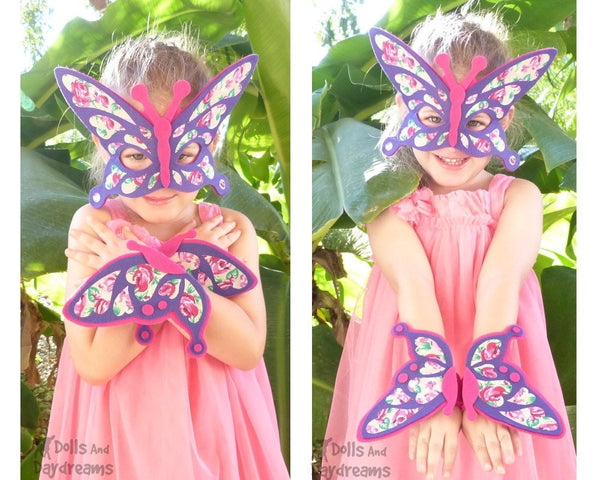 Butterfly Mask & Wing Pattern - Dolls And Daydreams - 5