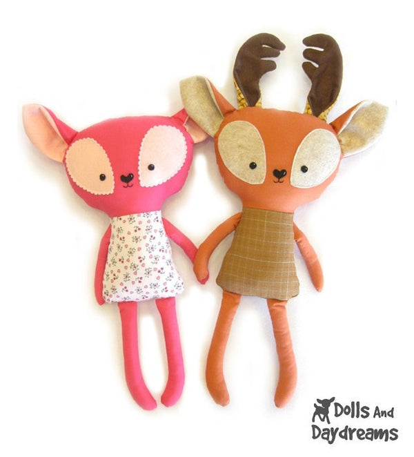 Rudolph Reindeer Sewing Pattern - Dolls And Daydreams - 2