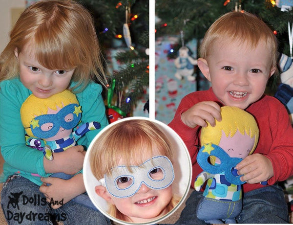 Embroidery Machine ITH Superhero Boy Doll Pattern - Dolls And Daydreams - 5