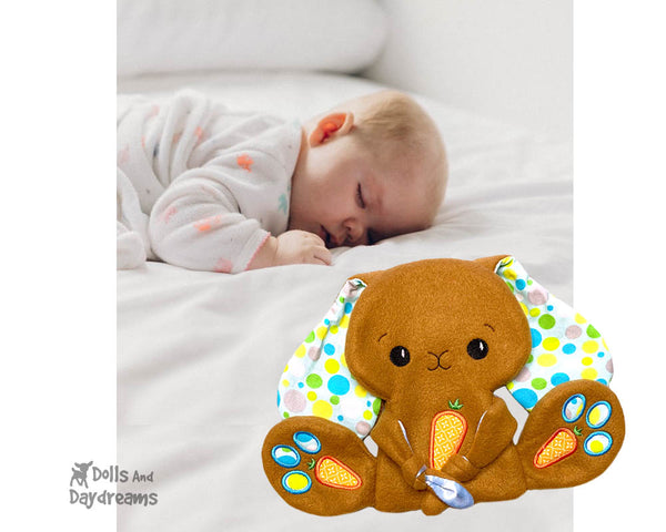 ITH Machine Embroidery BFF Big Footed Friends Bunny Rabbit Blankie Pattern DIY Cute blanket Plush Baby blanket Toy In The Hoop by Dolls And Daydreams