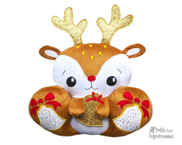 BFF Big Footed Friends Reindeer Sewing Pattern DIY Cute Plush Toy PDF by Dolls And Daydreams