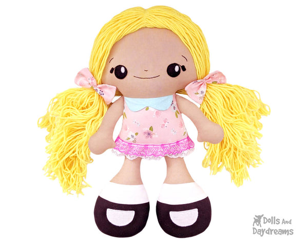 Big Foot Best Friends BFF Beauties Doll Sewing Pattern Kawaii Cute Yarn hair Girl  Cloth Dolly by Dolls And Daydreams