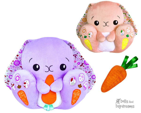 BFF Big Footed Friends Bunny Sewing Pattern DIY Kids Kawaii Cute childrens Easter Rabbit Plush toy by Dolls And Daydreams