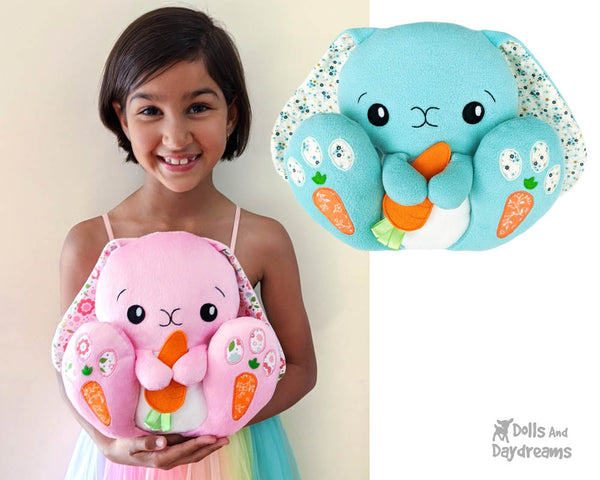 BFF Big Footed Friends Bunny Sewing Pattern DIY Kids Kawaii Cute childrens Plush toy by Dolls And Daydreams