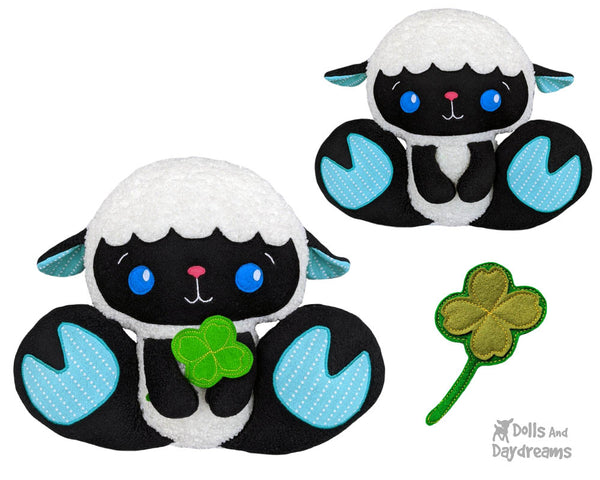 BFF Big Footed Friends Lamb Sewing Pattern DIY Kids Sheep Plushie toy by Dolls And Daydreams