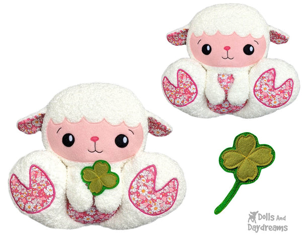 BFF Big Footed Friends Lamb Sewing Pattern DIY Kids Sheep Easter Plush Softie toy by Dolls And Daydreams