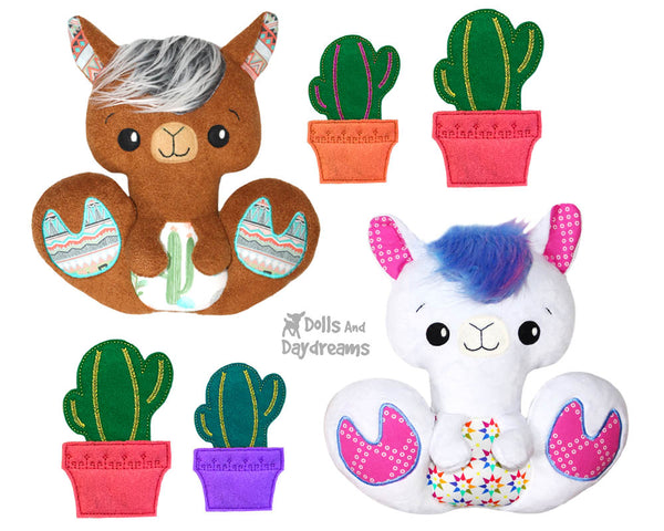 BFF Big Footed Friends Llama PDF Sewing Pattern boho DIY Kawaii Cute Plushie Alpaca kids Toy by Dolls And Daydreams