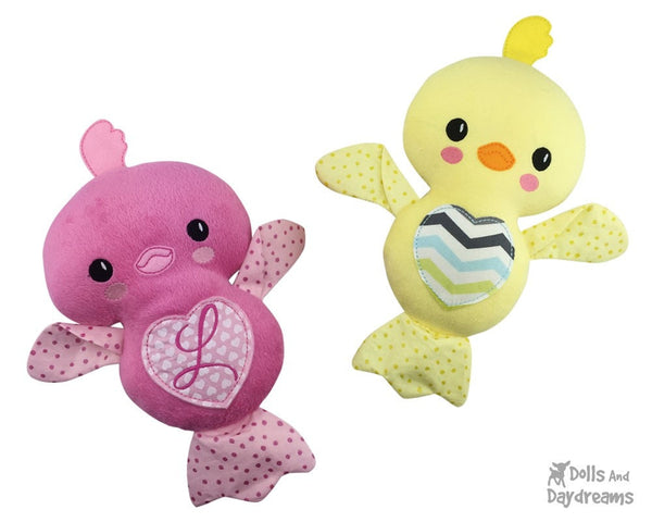 Embroidery Machine Chick Love Bird Pattern - Dolls And Daydreams - 1