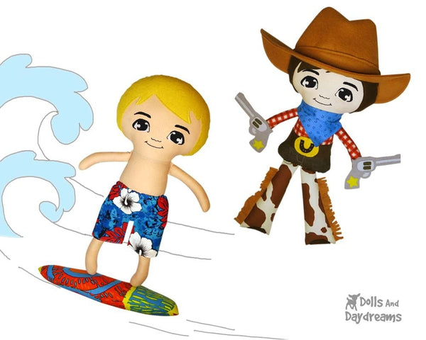 Hand Embroidery Or Painting Mini Manga Boy Doll Face Pattern