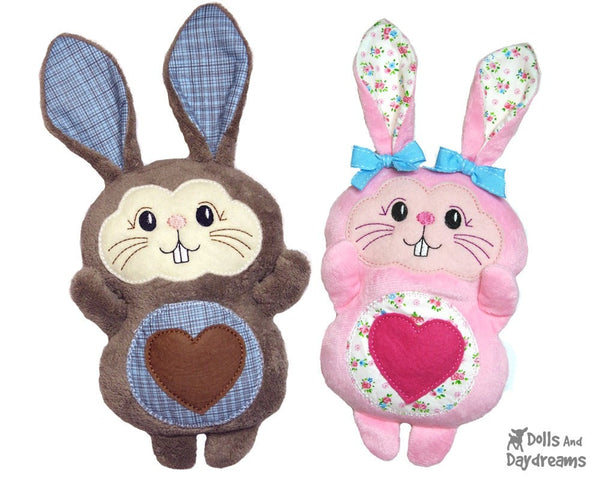 Machine Embroidery Bunny Face - Dolls And Daydreams - 4