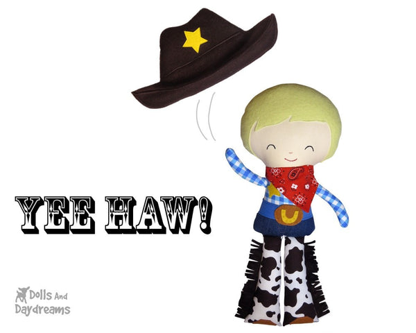 Cowboy Sewing Pattern - Dolls And Daydreams - 2