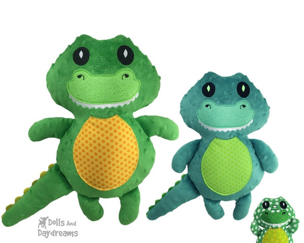 Embroidery Machine Crocodile Gator Pattern - Dolls And Daydreams - 1