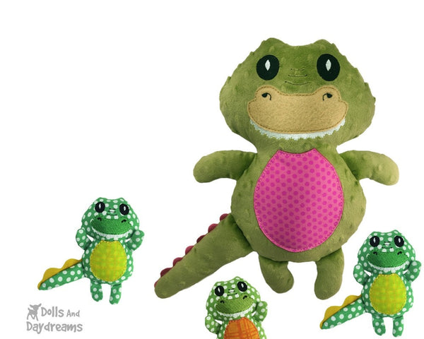 Embroidery Machine Crocodile Gator Pattern - Dolls And Daydreams - 3