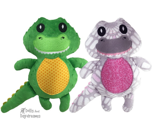 Embroidery Machine Crocodile Gator Pattern - Dolls And Daydreams - 5