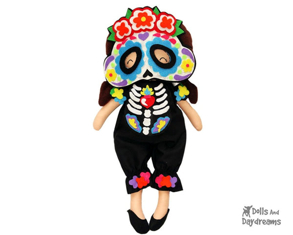 Sugar Skull Mask & Necklace Pattern - Dolls And Daydreams - 1