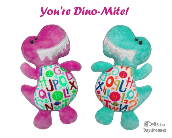 Embroidery Machine Dinosaur ITH Pattern