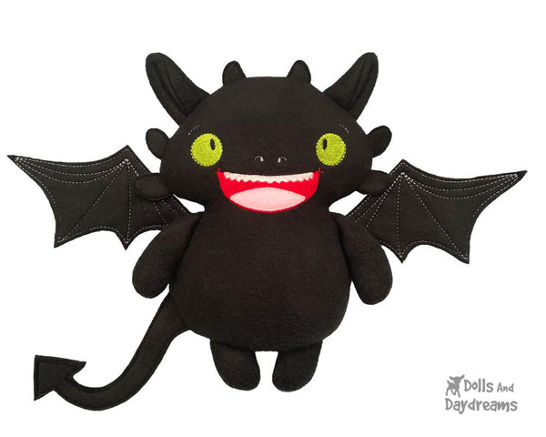 Embroidery Machine Dragon ITH Pattern In the hoop diy kids toy plush tutorial how to by Dolls And Daydreams - 1