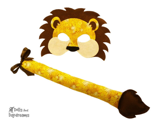 Lion Mask & Tail Pattern - Dolls And Daydreams - 3