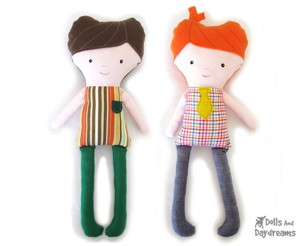 Easy Boy Doll Sewing Pattern - Dolls And Daydreams - 1