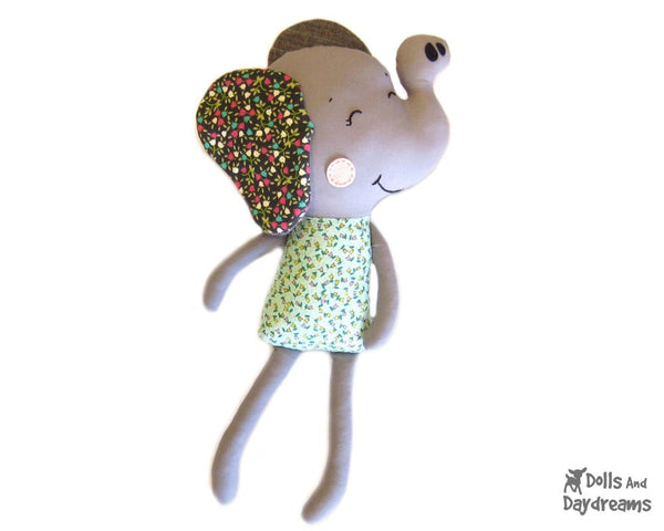 Elephant Sewing Pattern - Dolls And Daydreams - 1