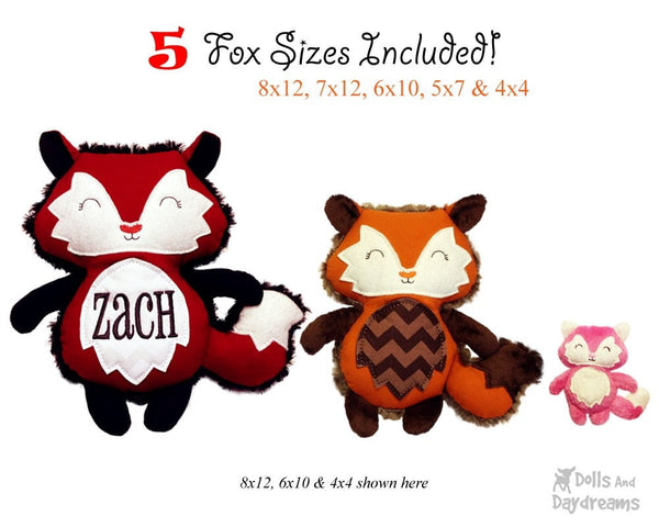 Embroidery Machine Fox Pattern - Dolls And Daydreams - 4