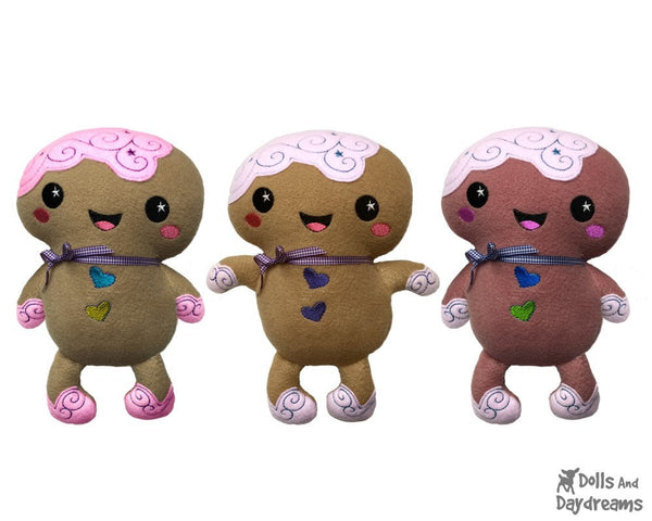 Embroidery Machine Gingerbread Man ITH Pattern - Dolls And Daydreams - 5