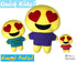ITH Quick Kids Heart Eyes Emoji Doll Plush Pattern DIY Machine Embroidery In The Hoop Toy