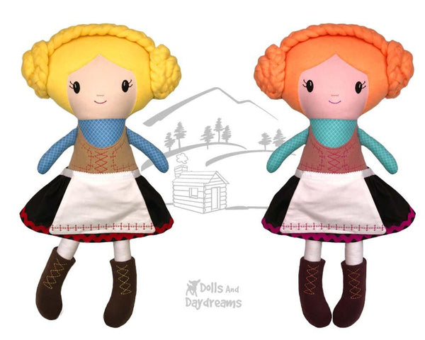 Princess Leia Heidi Machine Embroidery doll Pattern by dolls and daydreams