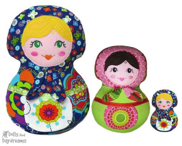 Embroidery Machine Babushka Pattern - Dolls And Daydreams - 3
