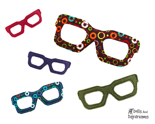 ITH doll Glasses In the hoop toy Pattern by Dolls And Daydreams - 1