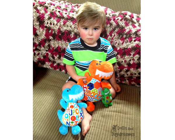 Embroidery Machine Dinosaur ITH Pattern - Dolls And Daydreams - 5