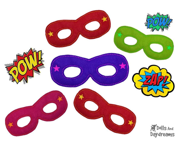 ITH Super Hero Mask Pattern - Dolls And Daydreams - 2