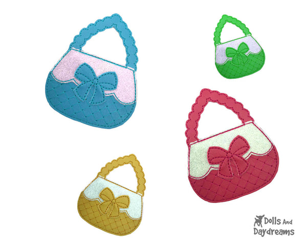 ITH Purse Dress Up feltie In the hoop Pattern by Dolls And Daydreams