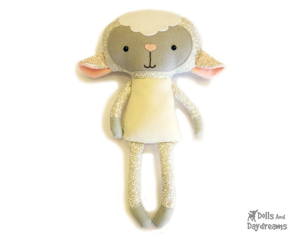 Lamb Sewing Pattern - Dolls And Daydreams - 1