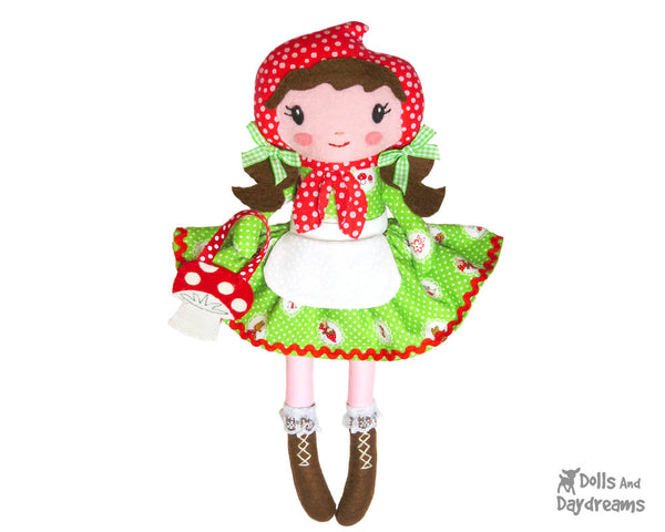 Little Red Riding Hood Cloth Doll PDF Sewing Pattern by Dolls And Daydreams  DIY fairy tale fairytale 