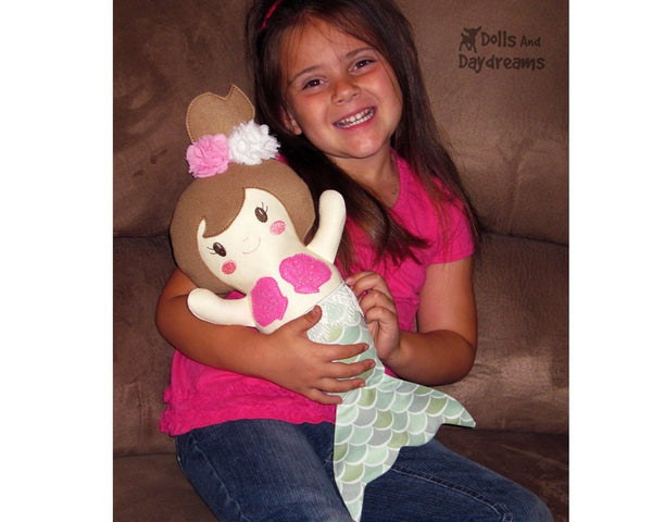 Embroidery Machine Mermaid Pattern - Dolls And Daydreams - 6