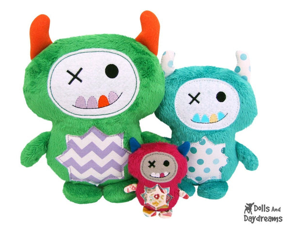 Embroidery Machine Monster ITH Pattern - Dolls And Daydreams - 3